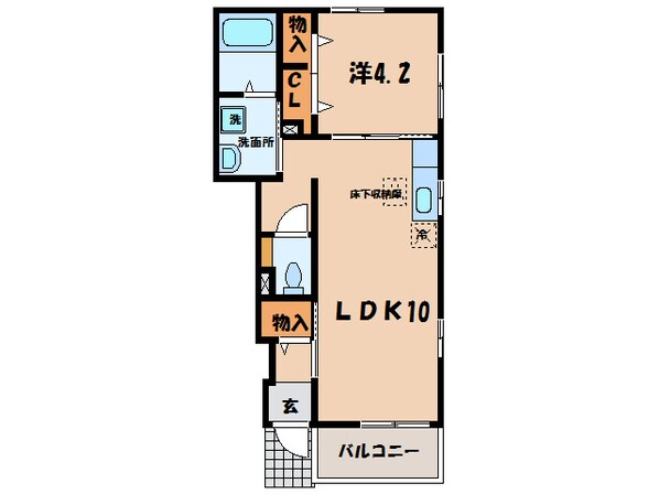 港前 徒歩7分 1階の物件間取画像